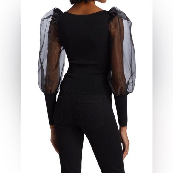 Alice + Olivia Puff-Sleeve Top size XS - Picture 3 of 9